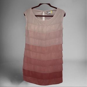 LAUREN CONRAD pink layered dress 6p